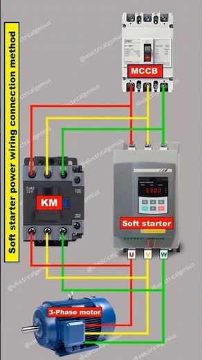 Soft Starter Power Wiring Diagram | soft starter wiring | #softstarter