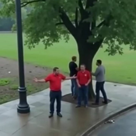 Terrifying moment caught on camera: lightning strikes four men standing under a tree during rain — but one man miraculously escapes unharmed because… Watch: [in comment | Zenith