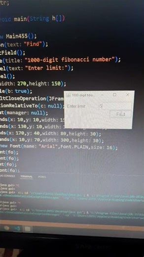 Java | Euler project '1000-digit Fibonacci Number' | CodeLearning