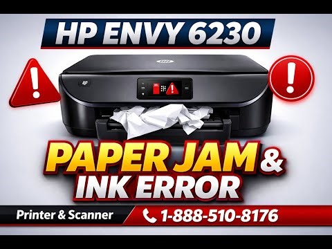 HP Envy Photo 6230 Paper Jam & Ink Cartridge Error Fix | Setup & Support Guide