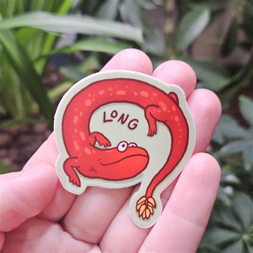 Long Fire Salamander/lizard- Sticker - Etsy