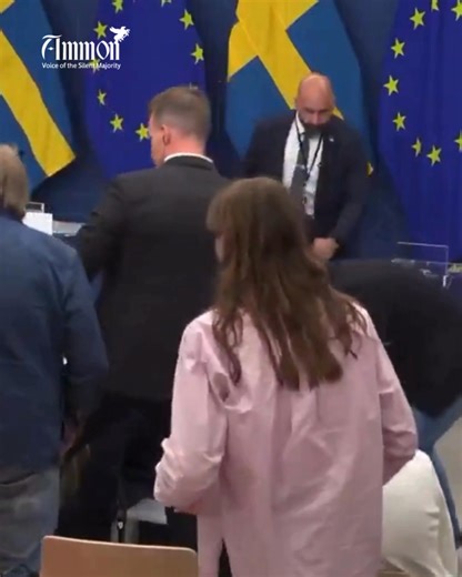 1K views | Sweden's Health Minister collapses on live TV during her first day #ammonenglish #sweden | Ammon News English | Facebook