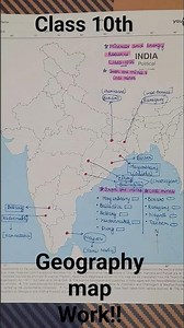 class 10th geography map work #map #geography