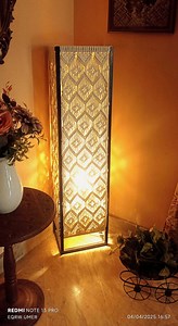 Handcrafted Macrame Floor Lamp: Boho Woven Rope Lamp With Wood Base - Etsy Canada