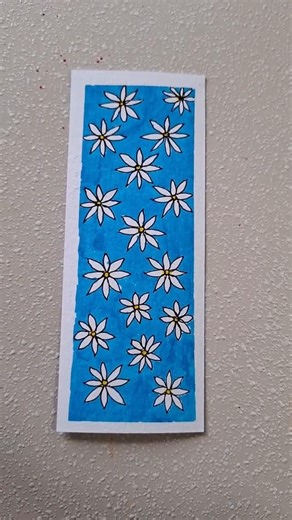 Beautiful Handmade Bookmark | Easy DIY Flower Bookmark 💙📖 #bookmark #diy #art #craft