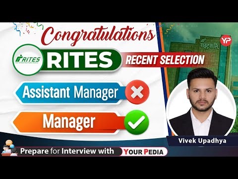Vivek Upadhya Got Selected As Manager in RITES, But Failed in Assistant Manager Interview
