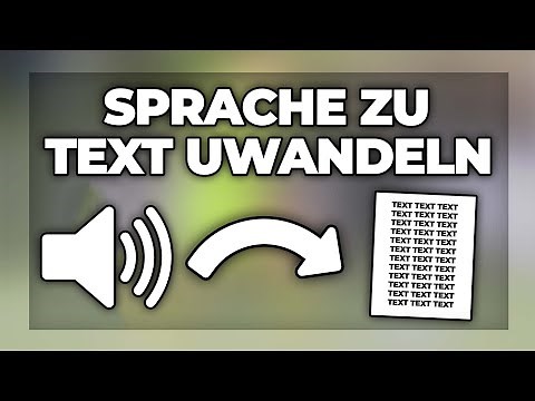 Sprache / Audio zu Text umwandeln (kostenlos transkribieren) - Tutorial
