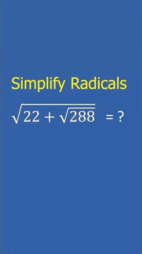 Simplifying Radicals. #shorts #maths