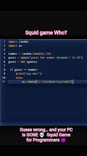Guess wrong… and your PC is GONE 💀 | Squid Game for Programmers 😈 #programming #funnytech #shorts