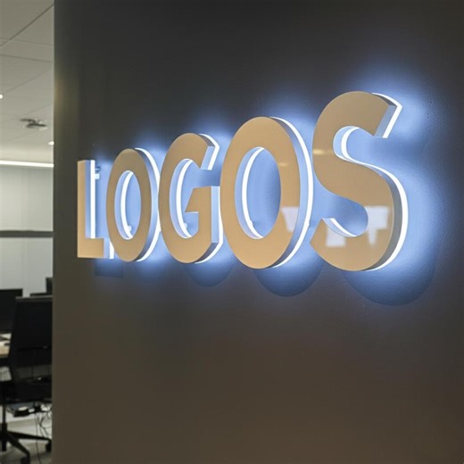 Custom 3D Metal Backlit Sign , Custom Storefront Illuminated Signs , Glossy Metal Sign , Business Logo Sign , 3D Metal Signage, Led Sign - Etsy