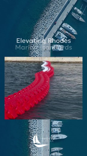 Rhodes Marina has advanced berth safety with the installation of a high-performance floating breakwater system, designed to significantly reduce incoming swell and create calmer, more stable waters within the marina basin. By absorbing wave energy before it reaches the berths, the system minimizes vessel movement, reduces strain on mooring lines and enhances overall safety and comfort for yachts and crew. A smart investment in marine engineering, delivering peace of mind every day. www.rhodesmar