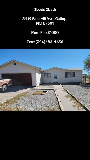 3beds 2baths 1350 sqft This house has 3 bed and 2 bath and 2 car garage attached. It has floor tiles so easy to clean and maintain. Good and Quiet Neighbourhood, Close to the freeway, Nearby convenience stores and restaurants. Appliances are Refrigerator, Stove, Dishwasher cloth washer and dryer are included, it has Swamp Cooler and Gas Heating. The yard has desert landscape for easier maintenance. #gallup #fourcorners #houseforrent #DreamHome #ForYou