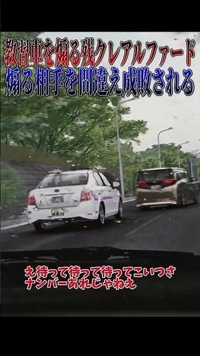 [Super satisfying] A driving school car gets tailgated by a used Alphard, but the driver's drivin...