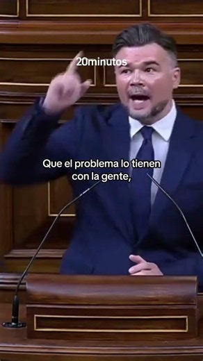 Rufián to Sánchez: "Your problem isn't with the PP or VOX, it's with the people"