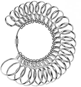 Ring Sizer - Finger Gauges Measuring Ring Tool 27 PCs Size 1-13 with Half Size