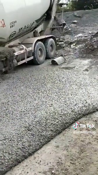 Cement Truck Fails at Construction Site