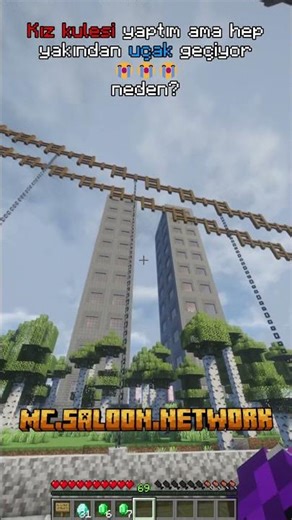 kız kulesi vs diğer(?) kuleler I #shorts #minecraft #minecraftshorts #minecraftserver