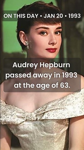 On This Day in 1993: Audrey Hepburn Passed Away