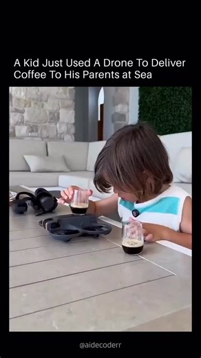 AI | Technology | Zoe on Instagram: "What once felt like science fiction is quickly becoming everyday life. 😳 This young boy used a drone to fly coffee out to his parents while they swam in the ocean, showing how technology isn’t just about efficiency, it’s about creativity and connection. From logistics to medicine to something as simple as delivering a drink, drones highlight how innovation can make our lives easier in ways we never imagined. The next wave of technology won’t just automate, i