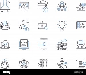Bank office space outline icons collection. Bank, Office, Space, Banking, Branch, Building, ATM vector and illustration concept set. Room, Interior Stock Vector Image & Art - Alamy