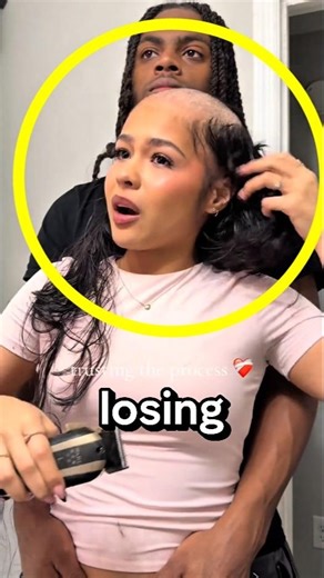 She cut all her hair 🥺❤ #shorts #wholesome