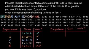 Random numbers for experimental probability