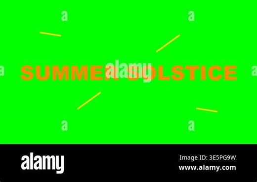 Animated summer solstice green screen with sparks Stock Video Footage - Alamy