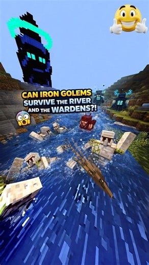 האם גולמי הברזל ישרדו את הוורדנים? 🤔 Can Iron Golems Survive the Wardens?! #Shorts