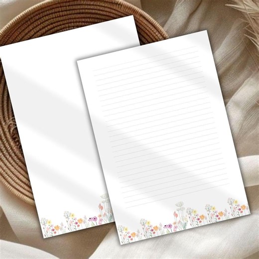 JW Letter Writing Bundle Floral Paper Printable Letter Sheets | A4 & US Stationery Set - Etsy UK