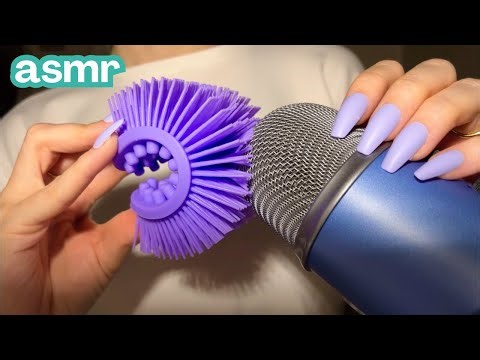 ASMR * 10 Unique Items!! * “Brushing” the Mic & Tapping