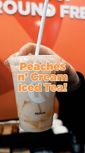 Dirty soda trend, but make it Circle K! ✨ Peaches n’ Cream Iced Tea | Circle K Canada