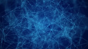 Blue network technology animation background Motion blur movie High quality footage (4K ProRes 422HQ)