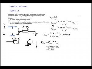 1. Cables parameters calculations - Electrical Distribution