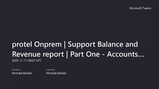 protel Onprem Support Balance and Revenue report Part One - Accounts Receivable English