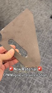 CPM MagnaCut Stainless Steel is now available in 0.155” thickness with SendCutSend. Laser cut. USA Sourced 🇺🇸 #sendcutsend #sheetmetal #americanmanufacturing #lasercut #lasercutting #stainlesssteel | SendCutSend