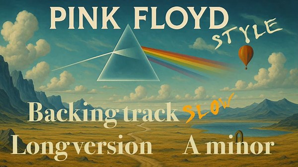 Pink Floyd Style Backing Track Am C G Am bpm60