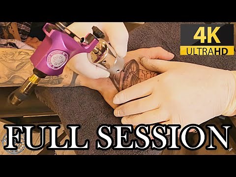 Tattoo ASMR complete Session epic Hand real time no talking no music - Spaceship 4K UltraHD