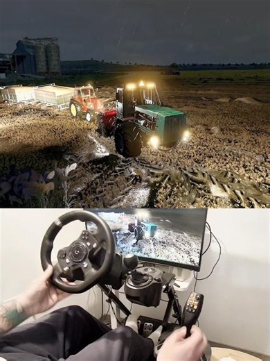 HTZ save MTZ from the mud Steering Wheel Thrustmaster Farmstick #dkgc #fs25 #farming #mtz #htz #farm