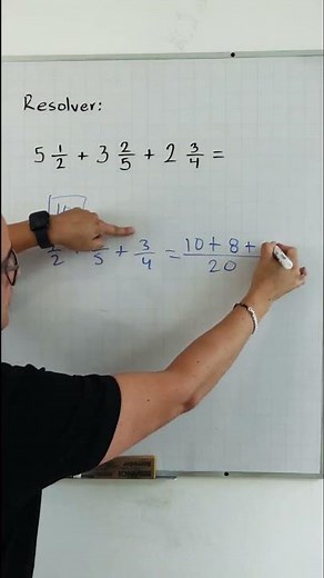Adding 3 Mixed Fractions #Math #Math