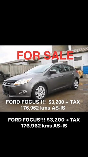 FOR SALE !!! 2012 FORD FOCUS $3,200 + TAX, CLEAN TITLE. AS-IS....