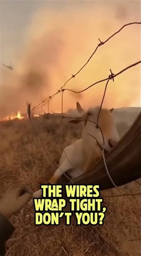 Goat at Wildfire Edge #POV #WildlifeRescue #FireRescue #Shorts