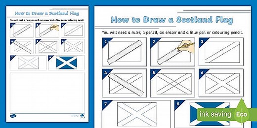 How to Draw a Scotland Flag Activity