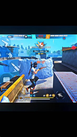 Free Fire 3 finger Gameplay 😱🔥|| 4 Flag gamer castom hud code 👽