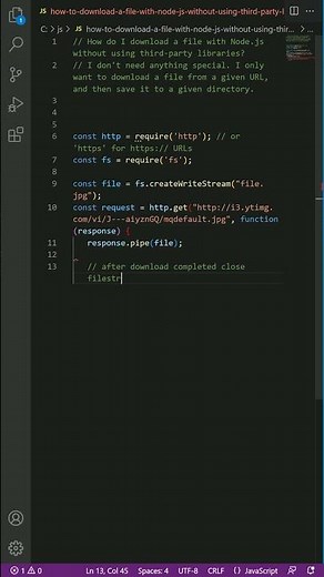 javascript - How to download a file with Node.js (without using third-party libraries)?