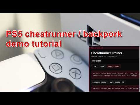 PS5 Jailbreak Cheatrunner / Backpork demo tutorial