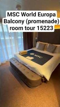 MSC World Europa | Balcony (promenade) room tour 15223 #msc #mscworldeuropa #cruise #shorts ✔️#151