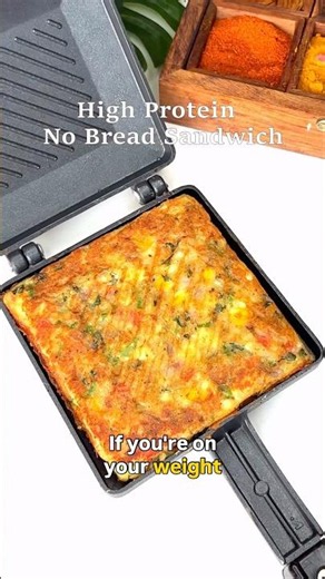 No Bread Sandwich | High Protein Sandwich | 17g Protein Weight Loss Recipe #HighProteinRecipes