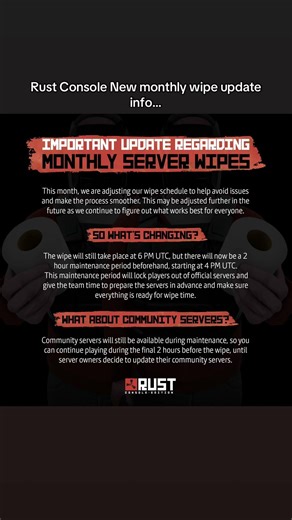 Rust Console New monthly wipe update info…#shorts #rust #rustconsole