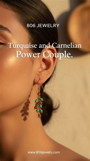 Turquoise & Carnelian. The Power Couple! www.806jewelry.com #jewelry #gemstone #turquoise #carnelian #power