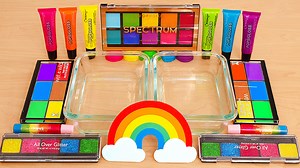 20K views · 485 reactions | Rainbow Slime ASMR - Mixing Makeup and Eyeshadow into Slime ASMR #asmr | Lena Slime and Makeup ASMR | Facebook